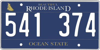 RI license plate 541374