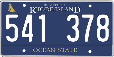RI license plate 541378