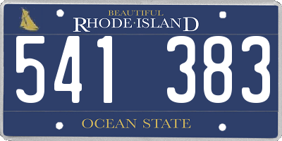 RI license plate 541383