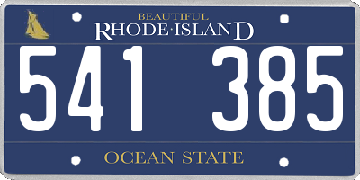RI license plate 541385
