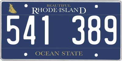 RI license plate 541389