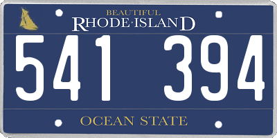 RI license plate 541394
