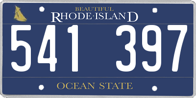 RI license plate 541397