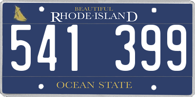 RI license plate 541399