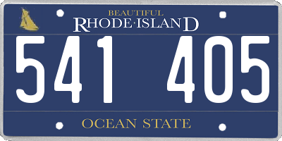 RI license plate 541405
