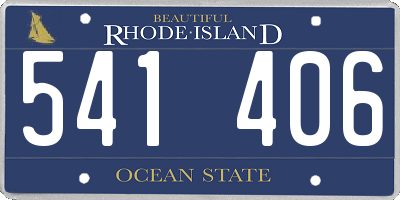 RI license plate 541406