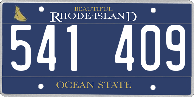 RI license plate 541409