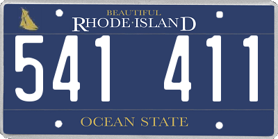 RI license plate 541411