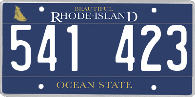 RI license plate 541423