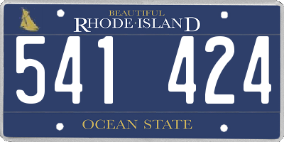 RI license plate 541424