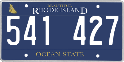 RI license plate 541427