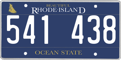RI license plate 541438