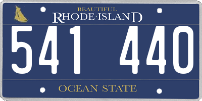 RI license plate 541440