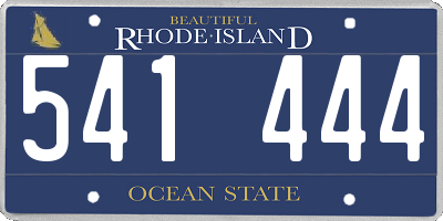 RI license plate 541444