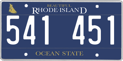 RI license plate 541451