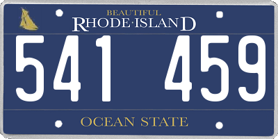 RI license plate 541459