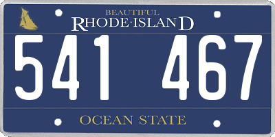 RI license plate 541467