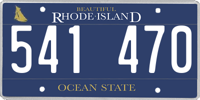 RI license plate 541470