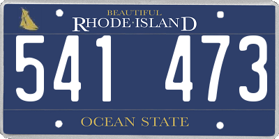 RI license plate 541473