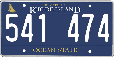 RI license plate 541474