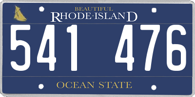 RI license plate 541476