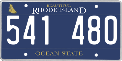 RI license plate 541480
