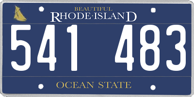 RI license plate 541483
