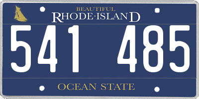 RI license plate 541485