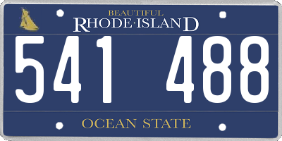 RI license plate 541488