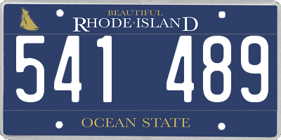 RI license plate 541489