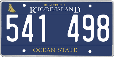 RI license plate 541498