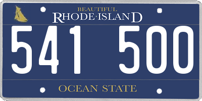 RI license plate 541500