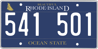 RI license plate 541501