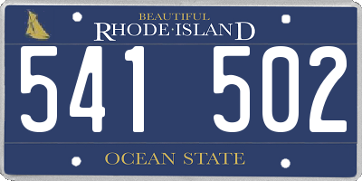 RI license plate 541502