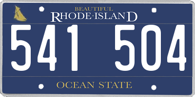 RI license plate 541504