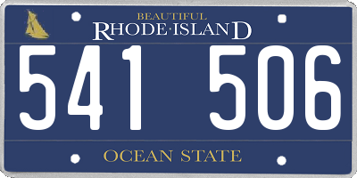 RI license plate 541506