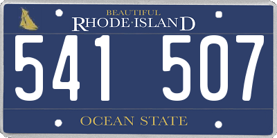 RI license plate 541507