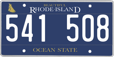 RI license plate 541508