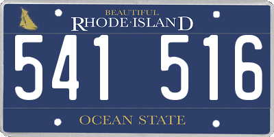 RI license plate 541516