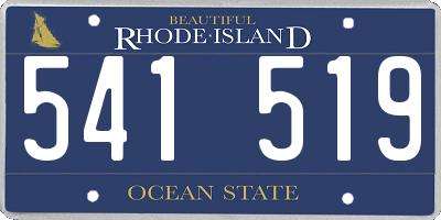 RI license plate 541519