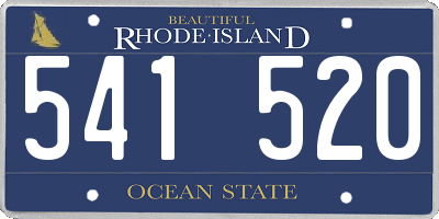 RI license plate 541520