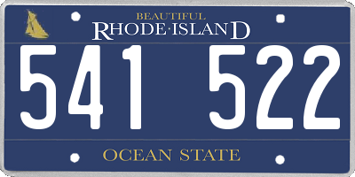 RI license plate 541522