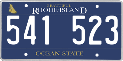 RI license plate 541523