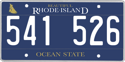 RI license plate 541526