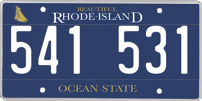 RI license plate 541531