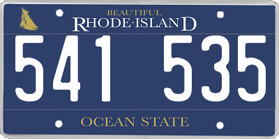 RI license plate 541535