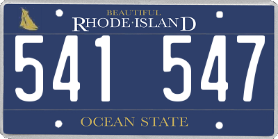 RI license plate 541547