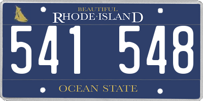 RI license plate 541548