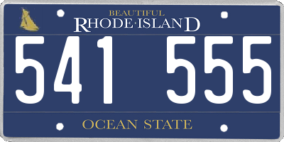 RI license plate 541555