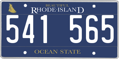 RI license plate 541565